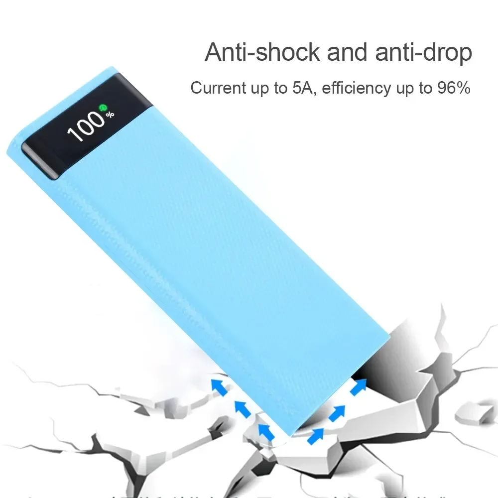 KEBIDUMEI Custodia Power Bank 8*18650 da 22.5W, Supporto Batteria Portatile USB Type-C a Ricarica Rapida per Telefono, Custodia per Batterie 18650 - immagine 5