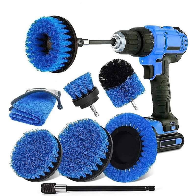 DrillBrushSetElectricScrubberPlasticRoundCleaningBrushesfor