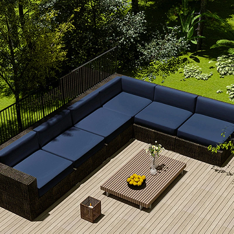 Outdoor sofa cover home hotel garden patio waterproof rattan corner sofa covers sun-proof anti-dust furniture protector cover