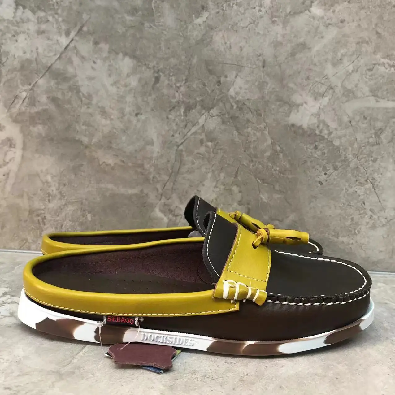 

Мужские Аутентичные туфли Docksides, кожаные топ-сайдеры премиум-класса на шнуровке с носком Moc, 2024H43