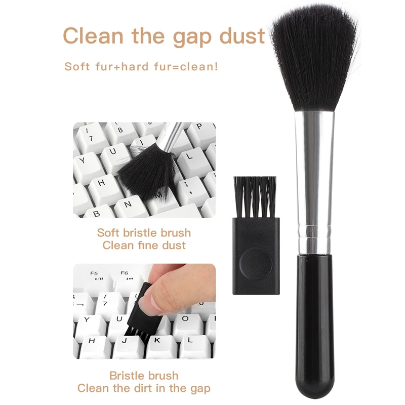 Cleaning Kit 18 in 1 Computer Keyboard Cleaner Phone Tablet Camera Screen Cleaning Tools Earphone Clean Brush Keycap Puller Phone Holder