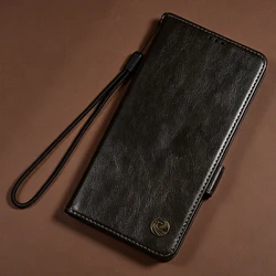 Elegant Leather Magnetic Flip Wallet Phone Cover with Card Slot - Galaxy S7 edge (Grey)