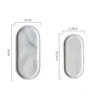 Nordic White Marble Ceramic Jewelry Storage Tray Oval Ellipse Fruit Decorative Plate Food Dessert Dish Tableware 6