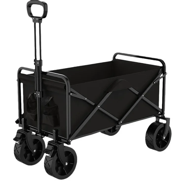 Foldable Trolley on Wheels Camping Trolley Cart Transport Trolleys Chariot Pliant Electric Bike Folding Cargo Cart