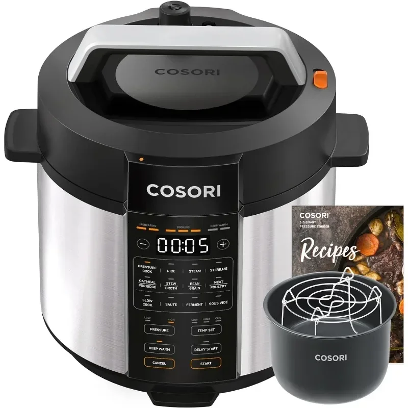 COSORI Electric Pressure Cooker 6 qt, 9-in-1 Instant Multi Cooker with Safer Venting Design, Rice Cooker, Slow Cooker, Sous Vide