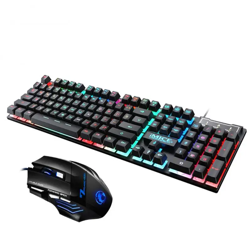 Gaming Keyboard And Mouse Set 104 Keys PC Gaming Keyboard RGB Keyboard