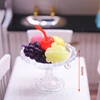 1 Set Miniature Food DIY Craft For Dollhouse Mini Dessert Pan Cake Stand Fruit Tray Doll Kitchen Living Room Decor Toy 5