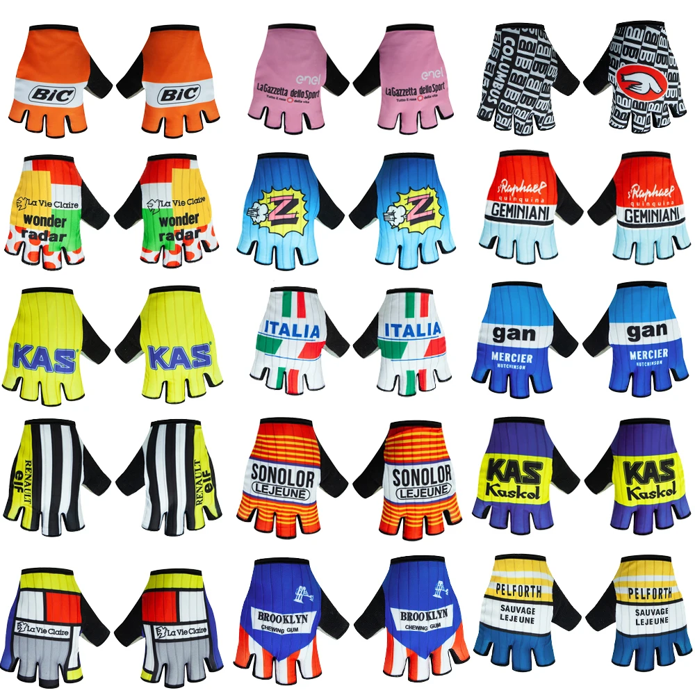 Sports Half Finger Gloves Cycling Gloves Sport Gloves Retro Half Finger Cycling Gloves Shockproof Outdoor Sports Gloves Unisex