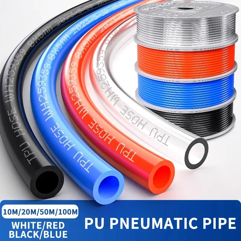 Tubo Pneumático do Compressor da Mangueira de ar 10m 4*2.5 mm 6*4 mm 8*5 mm 10*6.5 mm 12*8 mm Plutônio