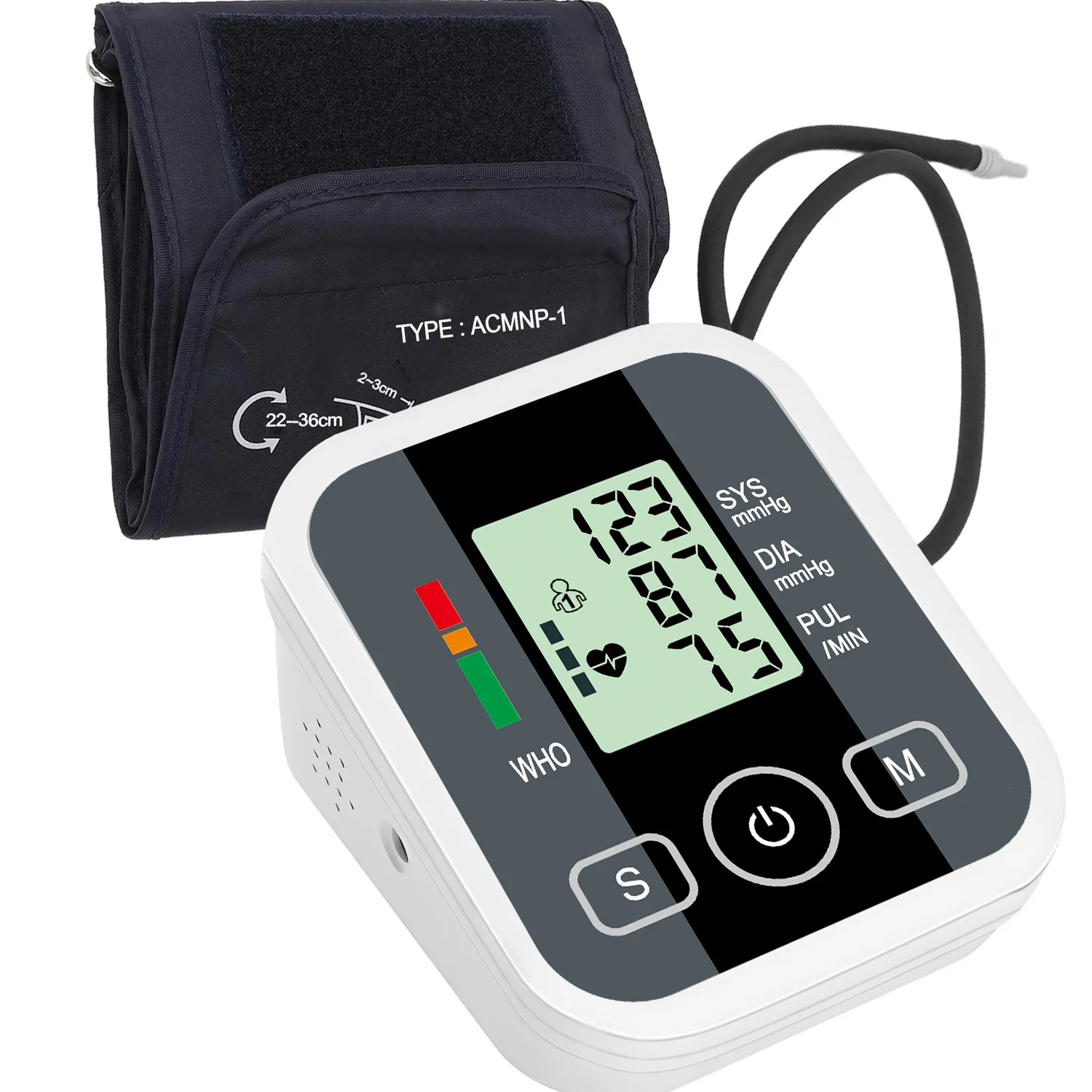 Blood Pressure Monitor Blood Pressure Meter Tensiometer Heart Rate Pulse Meter BP Monitor Healthy Digital Arm Cuff Medical Automatic Tonometer