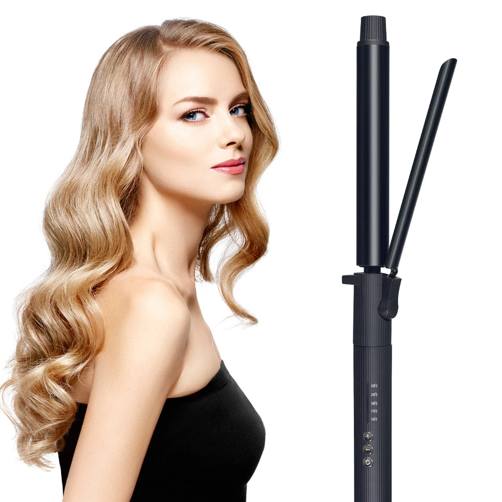 

Professional Hair Curler Rotating Curling Iron Wand with Tourmaline Ceramic Anti-scalding Insulated Tip Waver Maker Styling Tool