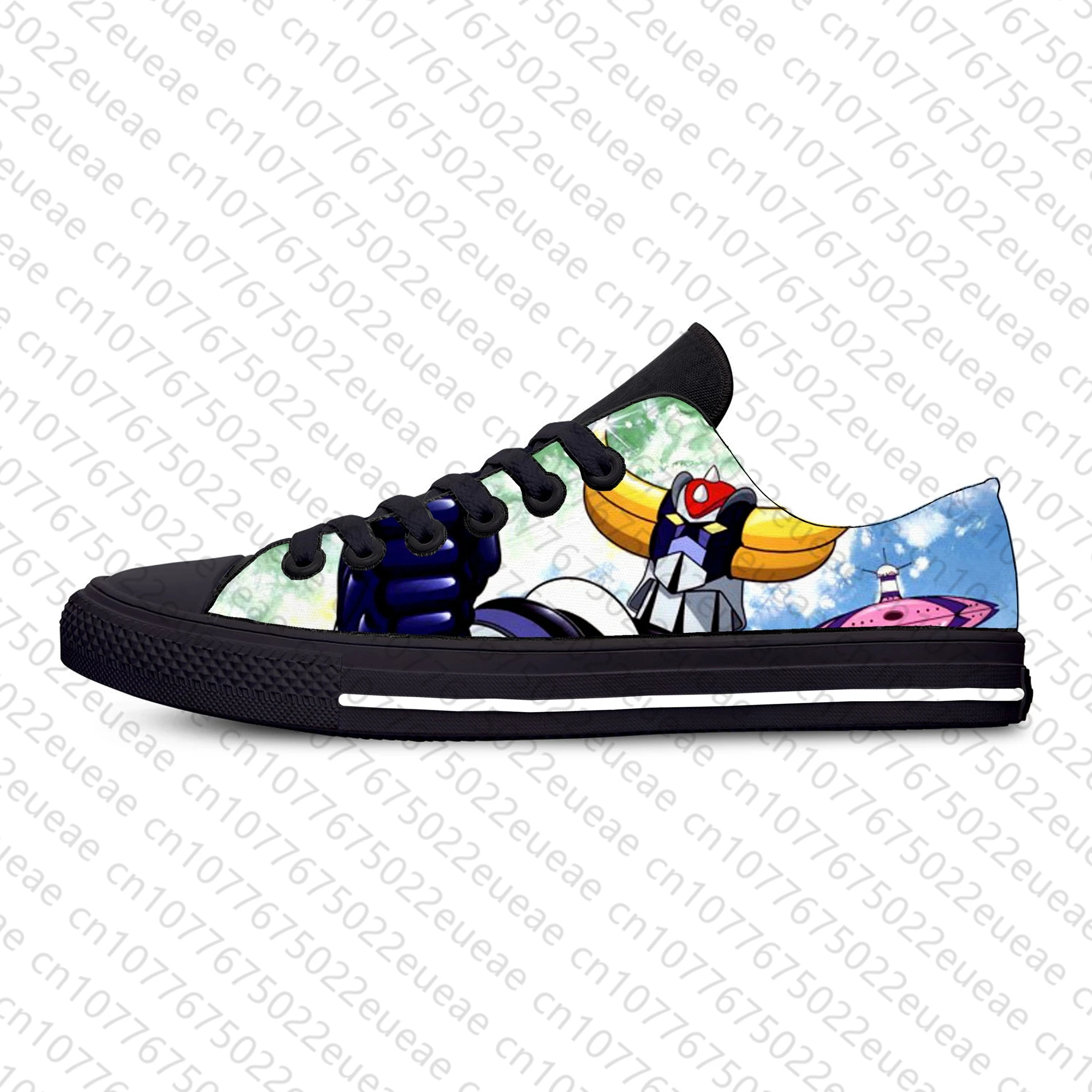 Hot UFO Robot Goldrake Grendizer Anime Gurendaiza Casual Cloth Shoes Low Top Lightweight Breathable 3D Print Men Women Sneakers 4