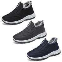 Warm Walking Shoes Lightweight Thermal Ankle Boots Non-slip Slip On Sneakers Winter Thick Fur Shoes for Travel Hiking 1