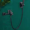 1.5/2M Stainless Steel Shower Hose Black/Silver Long Bathroom Shower Water Hose Extension Plumbing Pipe Showerhead Tube 6