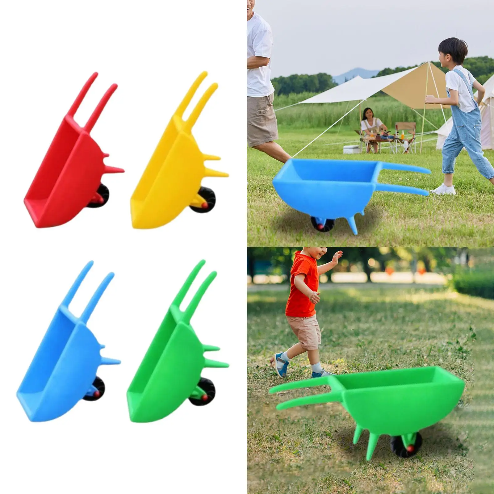 Kid`s Wheelbarrow Outdoor Toy Multi Purpose Cart for Outdoor Girls Child