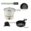 110V/220V Travel Rice Cooker Portable Split Frying Pan Electric Stew Soup Pot Boiler Cooking Skillet Mini Hotpot Food Steamer 5