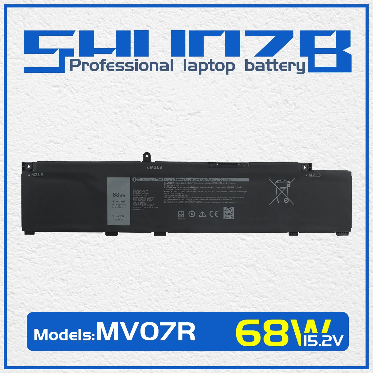 

SHUOZB MV07R Laptop Battery For Dell G5 5000 5590 5500 5505 G3 15 3500 5500 Series 72WGV W5W19 JJRRD 0JJRRD 15.2V 68WH 4250mAh