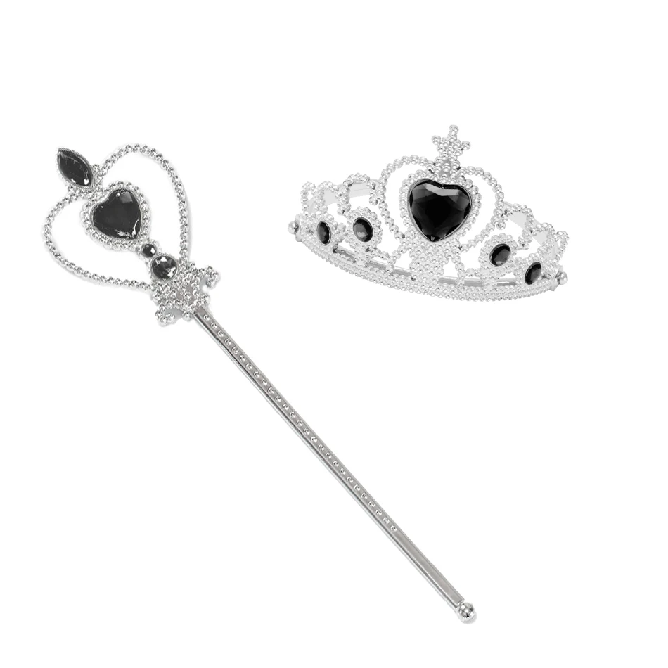 Cosplay Accessories Wednesday Cosplay Wig For Girls Accessories Headband Wand Crown Jewelry Set Wig Braid for Princess Clothing Dress Up Accessory
