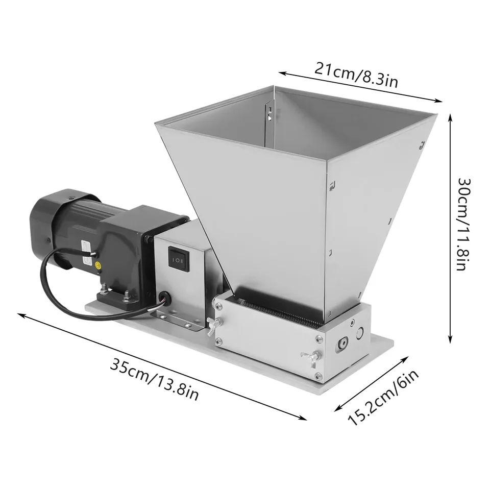 Stainless Steel Electric Grain Grinder with Dual Rollers