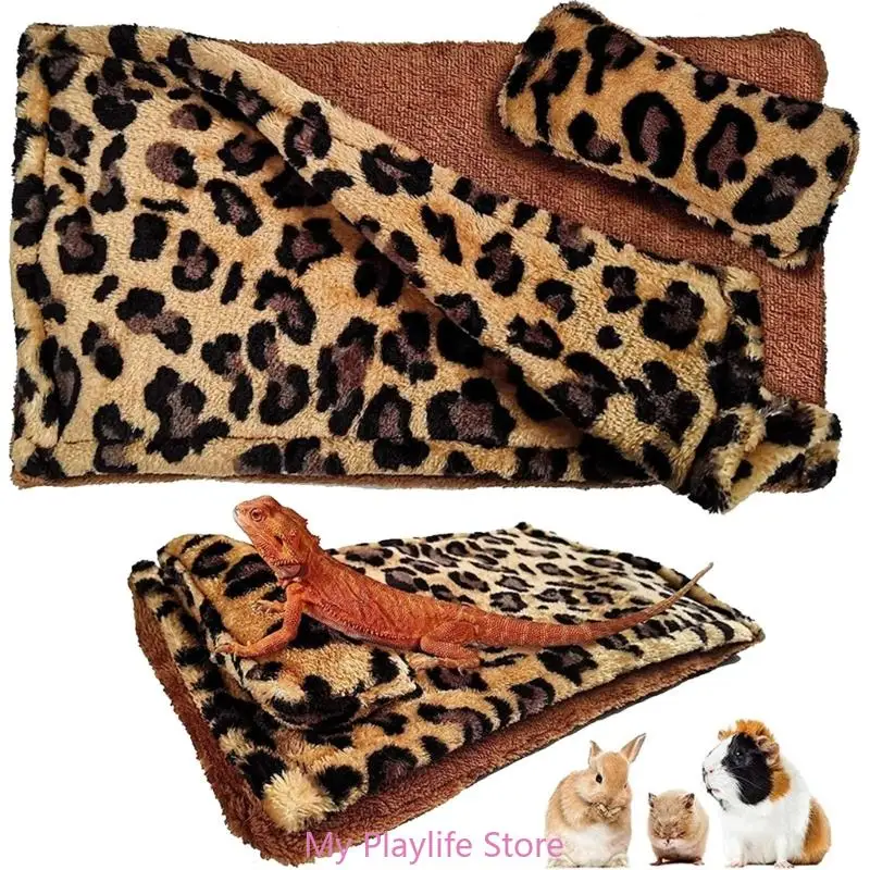 Reptiles Sleeping Bed Small Animal Sleeping Bag with Pillow Blanket Bearded Dragons SleepBag Terrarium Accessories