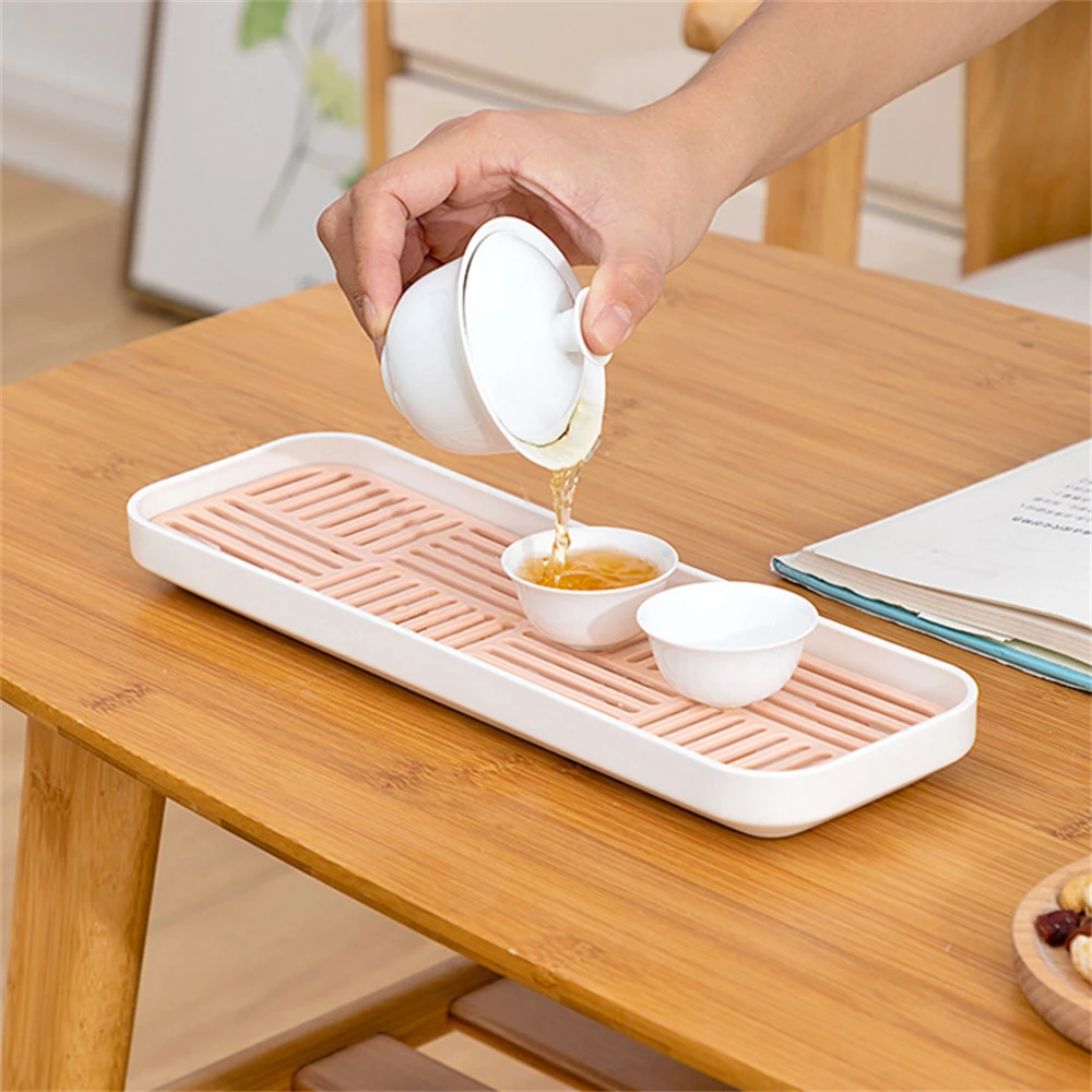 Dish Drying Rack Plastic Drain Tray Sink Kitchen Organizer