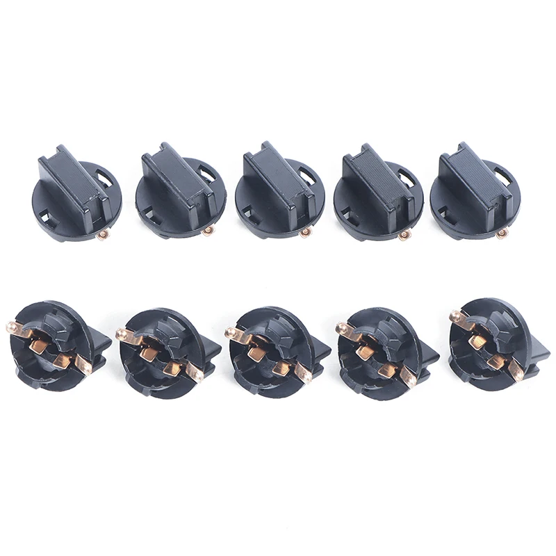 

10pcs T10 Socket Dashboard Instrument Panel Socket T10 W5W 168 192 194 Twist Lock Wedge Bases Lamp Dash Bulb Plug