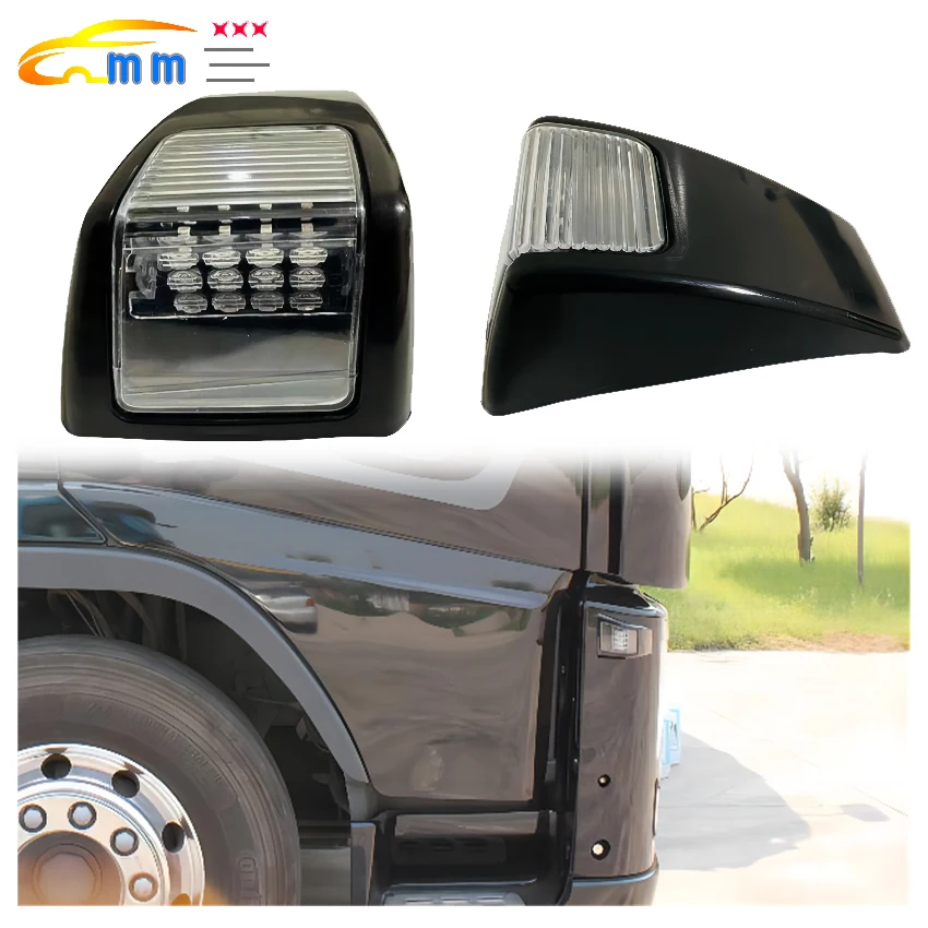 Feu De Position Latéral LED Ambré - Compatible Renault Kerax, DAF LF, MAN TGS, Volvo FE/FL Et Autres