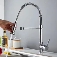 Vegetable basin faucet Two-speed rotatable multi-functional kitchen black spring hot and cold faucet 2