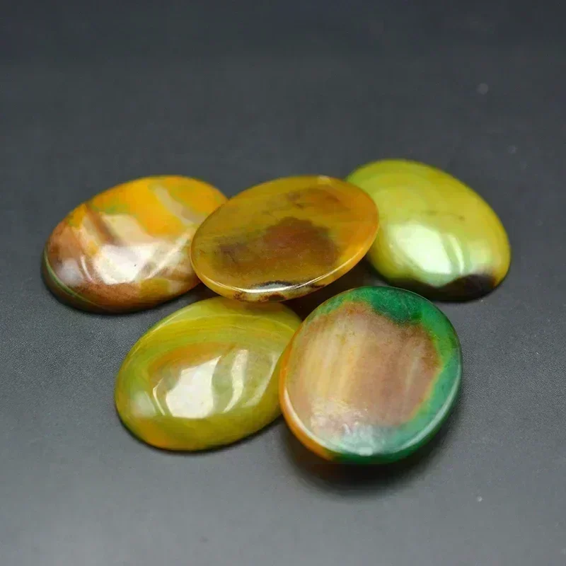 Natural Stone Beads 30x40mm No Hole Beads Natural Rubies Zoisite Quartz Stone Cabochon Jewelry Accessories Bead DIY Handmade for Ring Pen