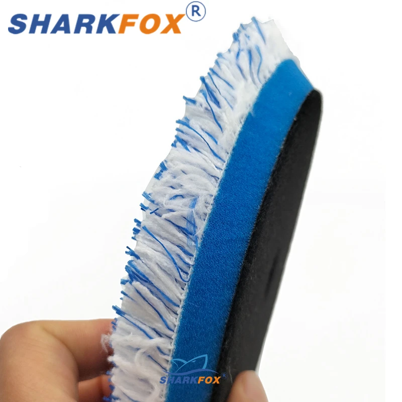 Sharkfox 3/5/6 Inch Microfiber buffing pads dual action polisher polishing pads 2