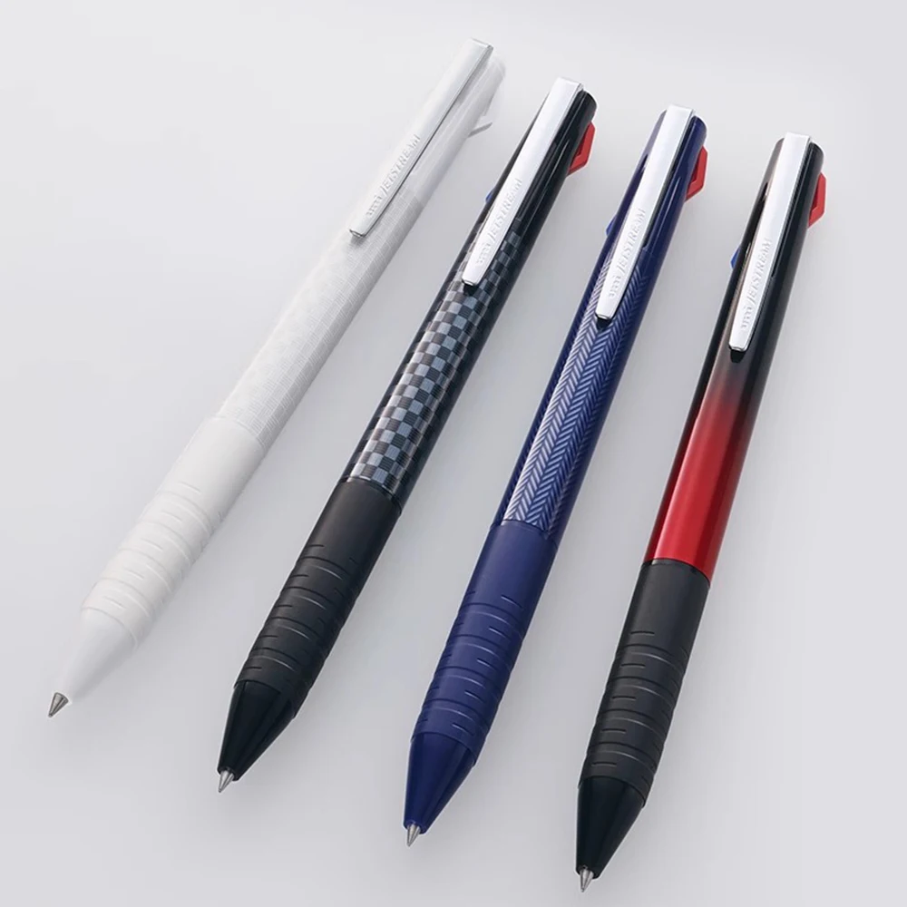 Japanese Stationery UNI JETSTREAM Three-color Ballpoint Pen SXE3-JSS Super Smooth Gel Pen Multifunctional Office Supplies