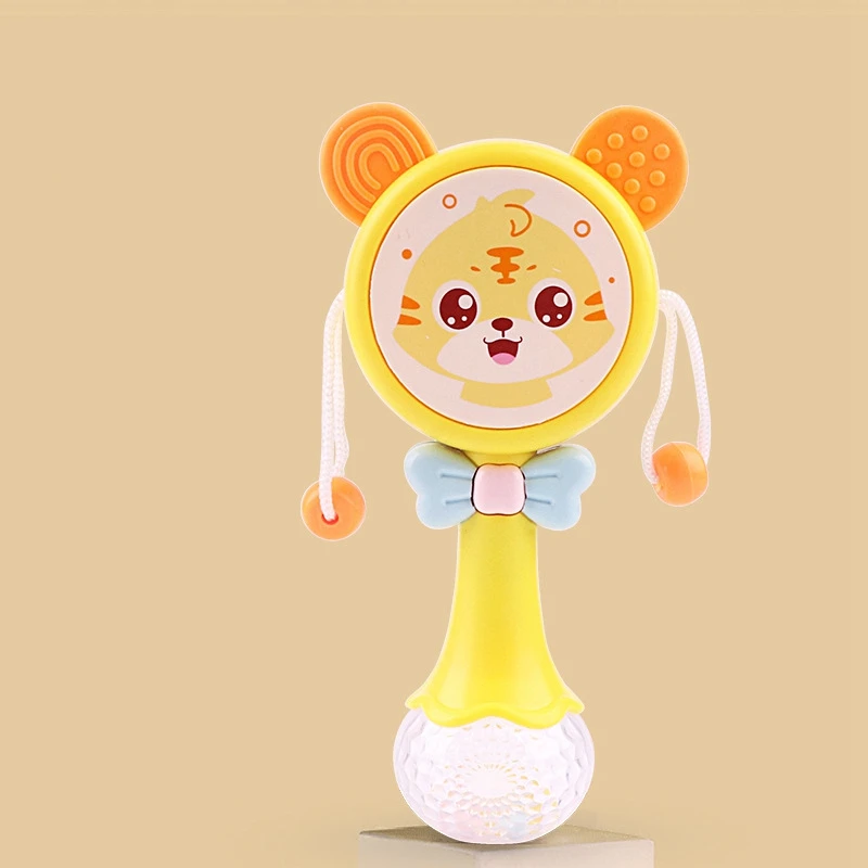 Infant Musical Flashing Baby Rattles Teether Rattle Toy Hand Bells Rabbit Hand Bells Newborn Infant Early Educational Toys 0-12M baby toddler toys for 6 month old Baby & Toddler Toys