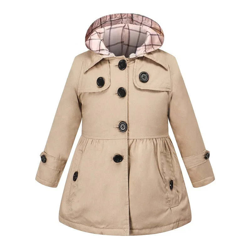 Girls Windbreaker Children's Windbreaker Winter Children's Clothing Girls Casual Outwear Knitted Outwear Kids Jacket Girls Trench Coats Children Raincoats