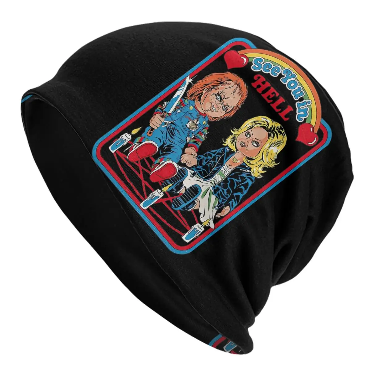 Nuovo Arrivo Childs Horror Halloween Bonnet Accessori Per Cappelli Lavorati A Maglia Autunno Inverno Warm Bride Of Chucky Skullies Berretti Per Uomo