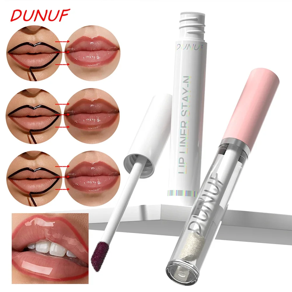2pcs Long Lasting Peel Off Lip Liner Set With Moisturizing Non Stick Lip Oil Waterproof Stay Nourishing Liquid Care_voghion.com