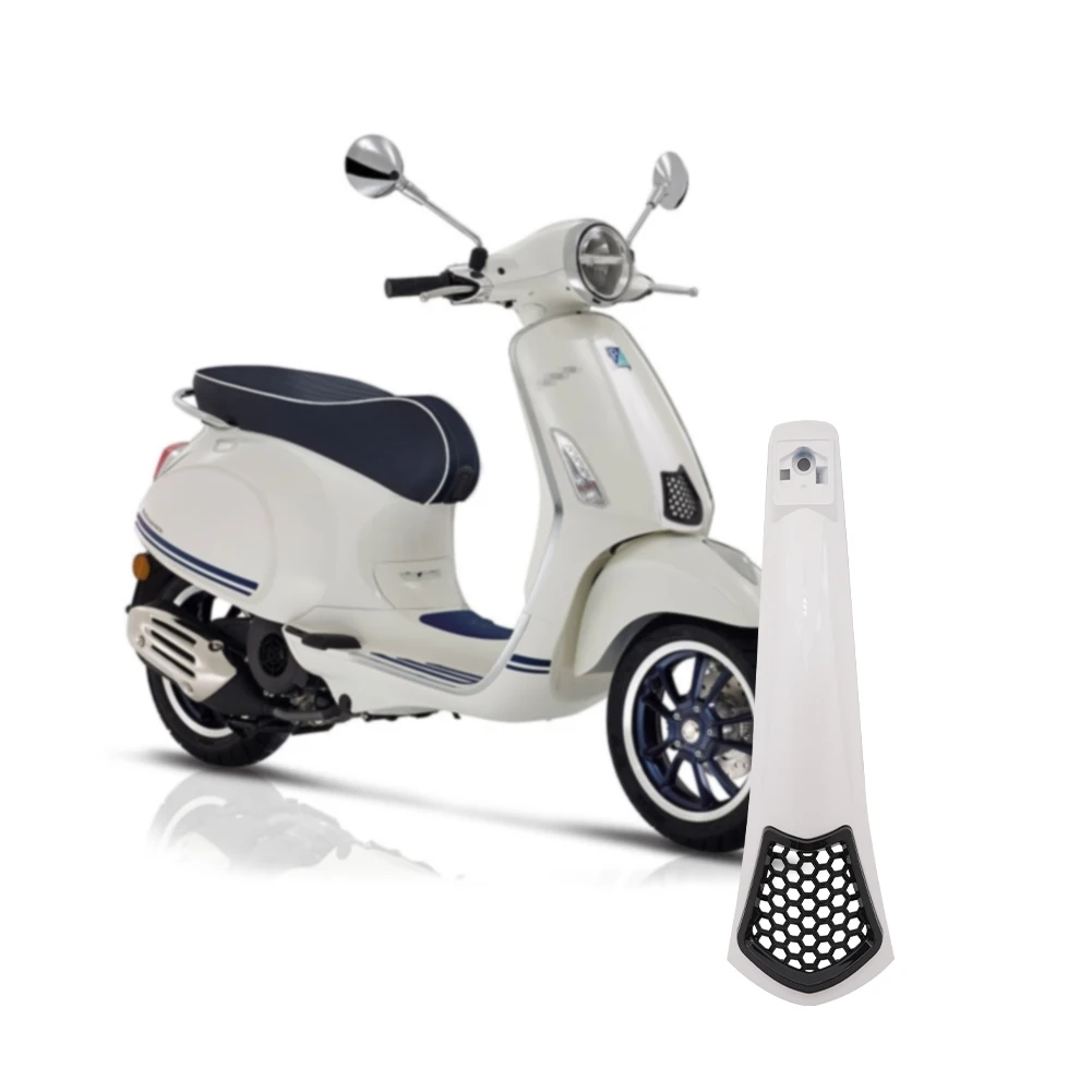 For Vespa PRIMAVERA SPRINT 150 Motorcycle Accessories Front Cowl Decoration Cover Tie White Lacquered Black Grid