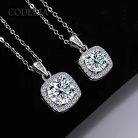 GRA Diamond Certified 1CT 2CT D Color Moissanite Necklace for Women Birthday Wedding Gift 925 Sterling Silver Luxury Jewelry
