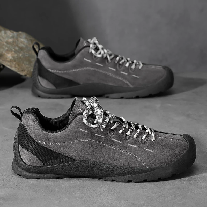 Men's Minimalist Barefoot Leather Sneakers - Wide Toe, Zero Drop, Lace-Up Walking Shoes