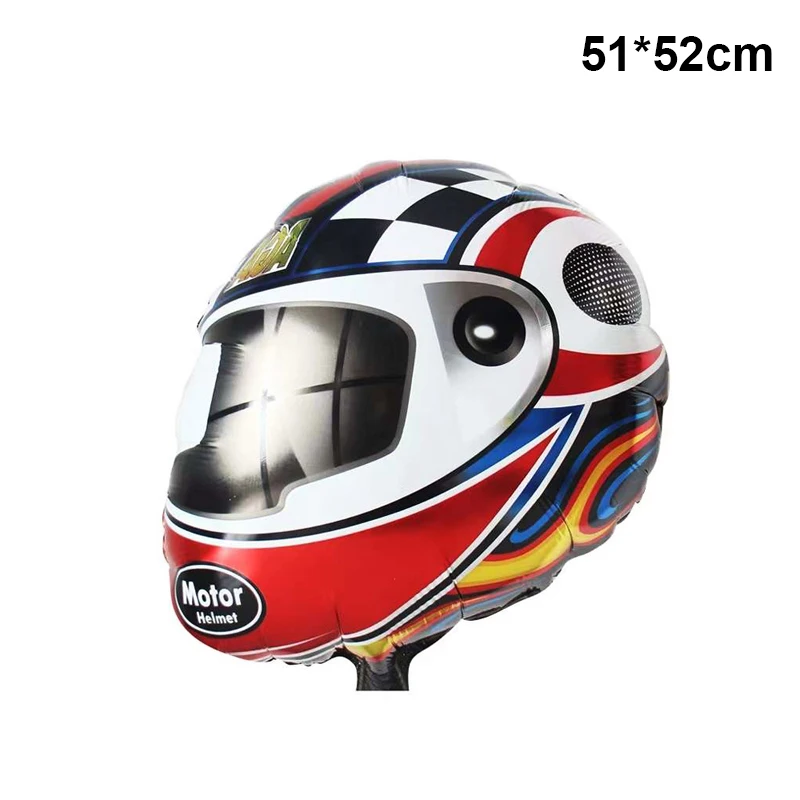 Race Car Theme Party Checkered Foil Balloons - Wheel & Tire Design for Kids Racing Birthday & Baby Shower Decorations