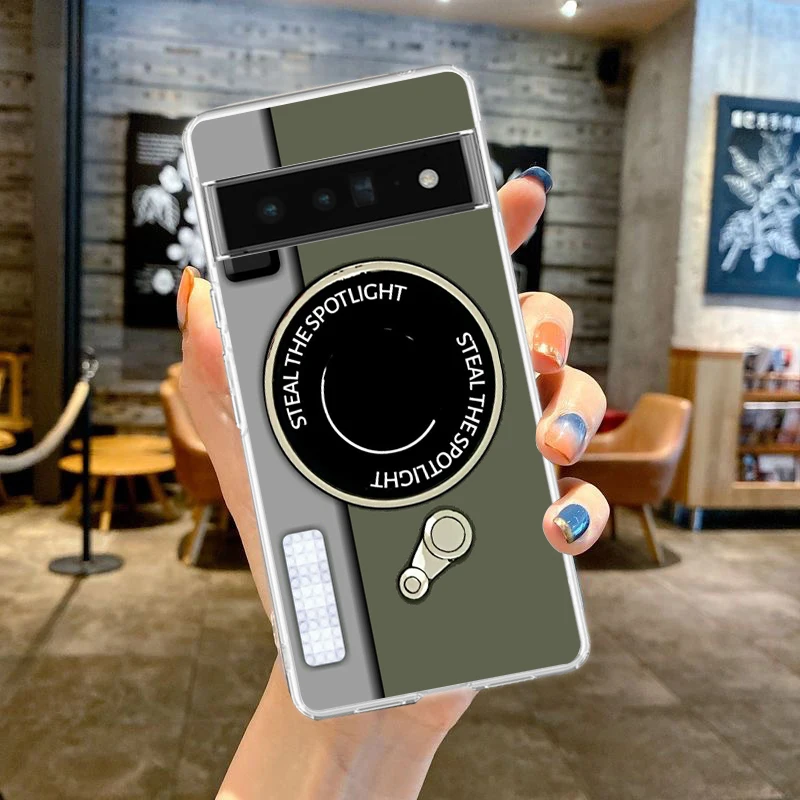 Retro Camera Radio Cassette Design Soft TPU Clear Phone Case