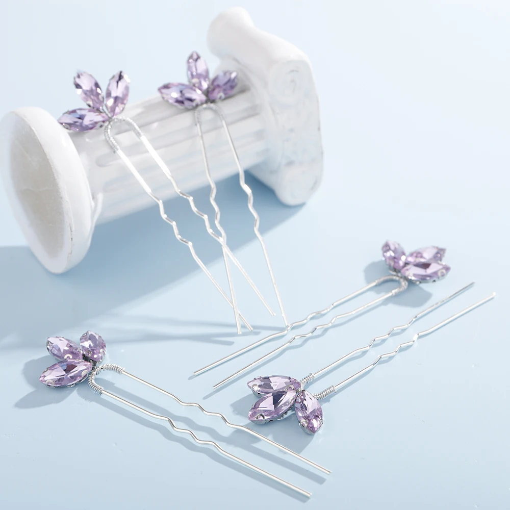 5 Pcs Rhinestones Bride Wedding Hair Pins for Women and Girls bridal hair accessories