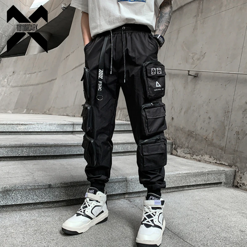 Hip Hop Tactical Cargo Pants Men Multi Pocket Joggers Trousers 2022 Autumn  Functional Elastic Waist Fahsion Streetwear Pant - AliExpress