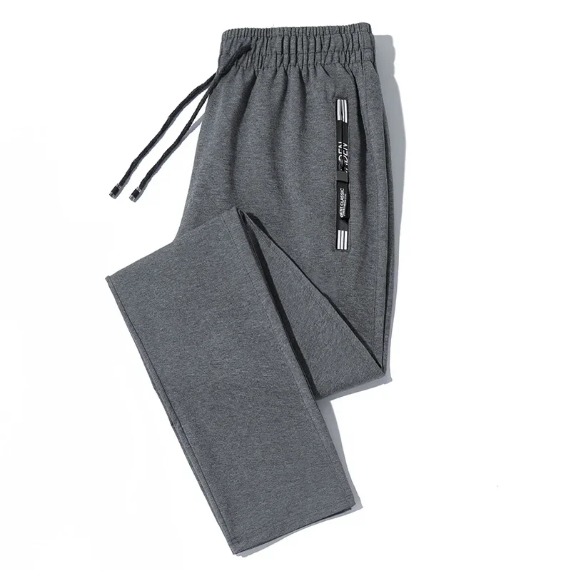 Casual Pants Casual Sports Pants Ice Silk Men's Pants Summer Black Gray Thin Business Casual Pants Outdoor Elastic Breathable Straight Leg Sweatpants