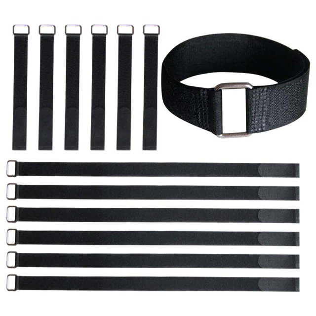 5Pcs Reusable Metal Buckle Hook and Loop Strap Cable Ties Model