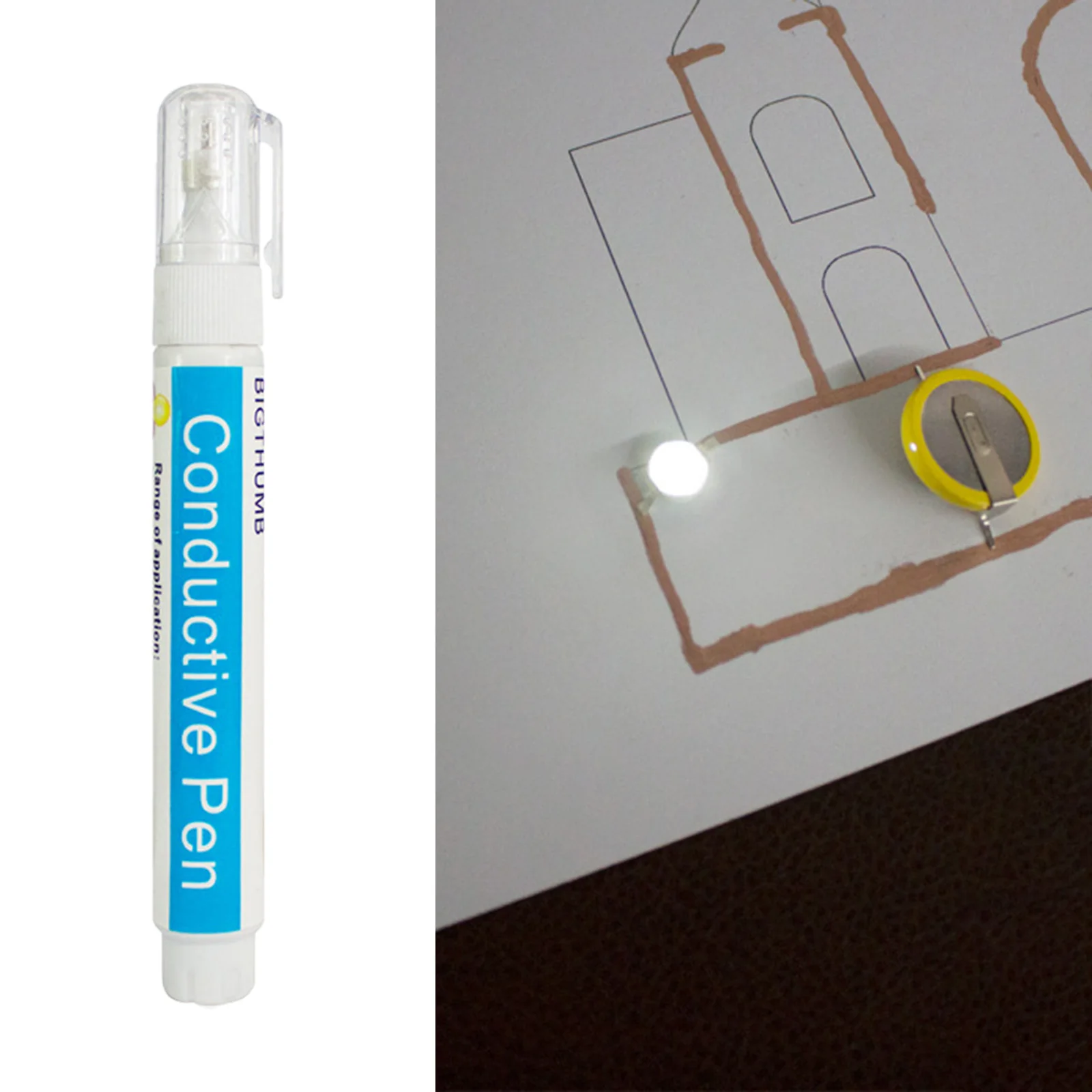 3g Conductive Ink Pen Circuit Writer Conductive Electric Paint Pen for Science Experiment Draw Circuits Instantly Cards Graffit,conductive ink pen