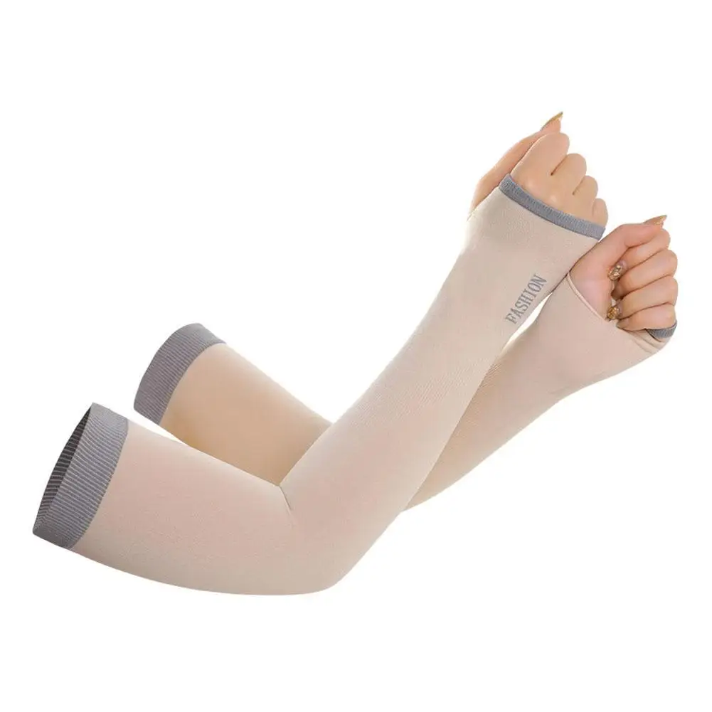Arm Sleeves Fishing Sleeves 1Pair UV Sun Protection Cooling Ice Silk Unisex Women Men Outdoor Sports For Cycling Running Riding Fishing