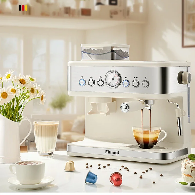 Italian Coffee Machine 220V Household Small Commercial Full & Semi Automatic Applicable Nestle Capsule with Grinding Integrated