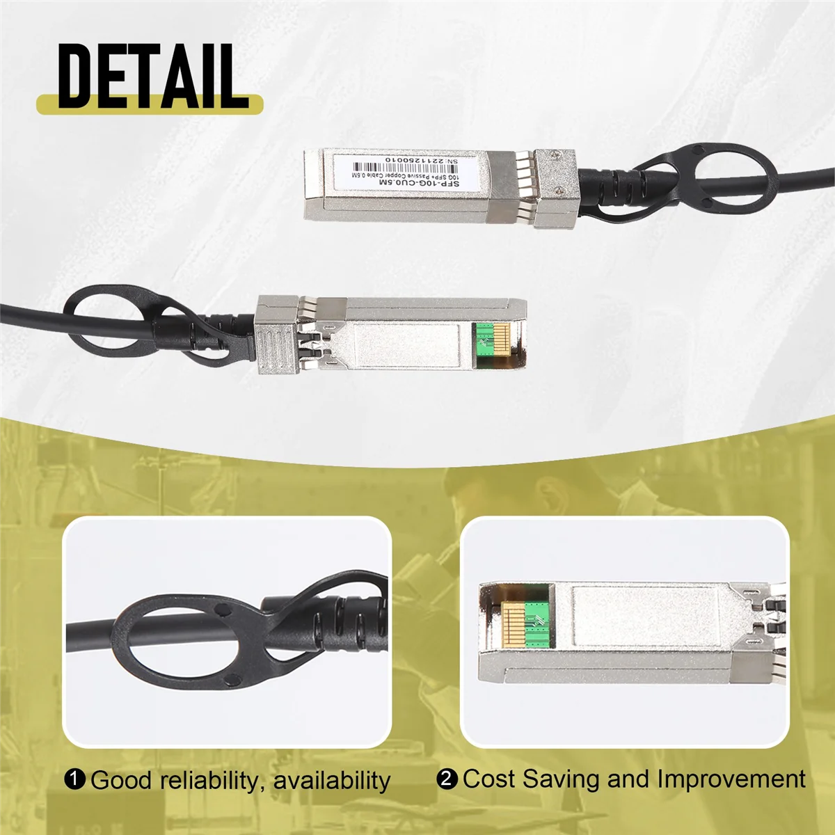 FUFU 10G SFP+ Twinax 케이블 직접 연결 구리() SFP-H10GB-CU1M(0.5M)용 10GBASE SFP 패시브 케이블