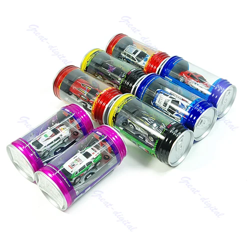 Hot Sale Colors Coke Can Mini RC Car Vehicle Radio Remote Control Micro Racing Car 4 Frequencies For Kids Presents Gifts 2