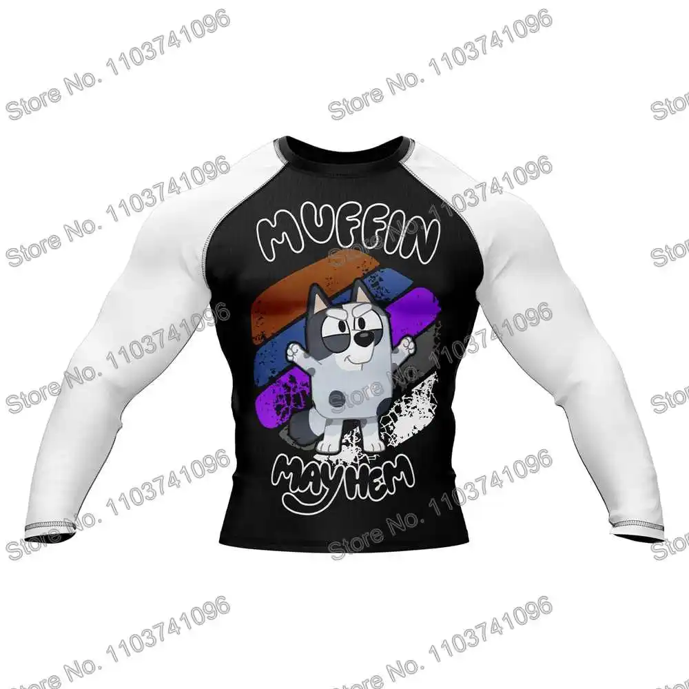 Heeler Rollers Diving T-Shirt Tight Long Sleeve Rash Guard BJJ MMA Swimwear Men Surf Clothing Beach Floatsuit Women GYM Tops